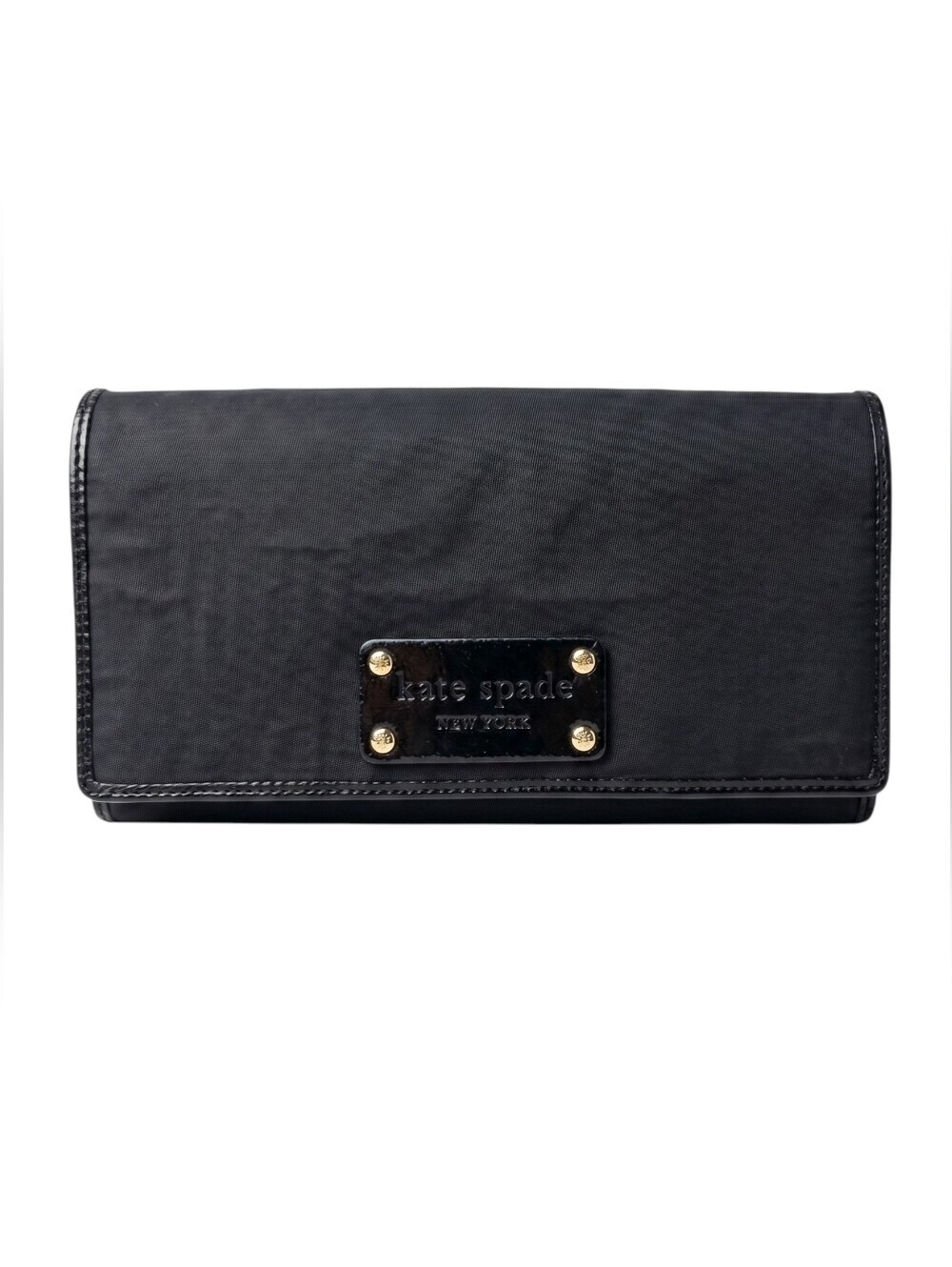 Kate Spade Black Long Wallet With Leather Interior